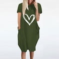 thumbnail image 1 of Robe d'Été pour Femmes 2024 Mode Grande Taille Décontractée Ample Imprimée Robe Manches Courtes Col en V Robe 50 % de Réduction!, 1 of 5