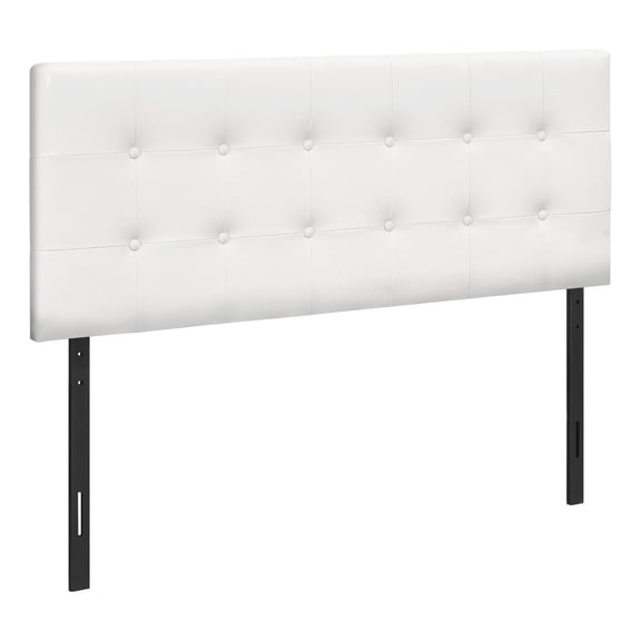 Bed Headboard Only Full Size Bedroom Upholstered Pu Leather Look White