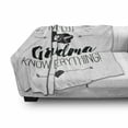 thumbnail image 3 of Grandma Soft Flannel Fleece Throw Blanket, Arrows and Heart Motifs with Monochrome Words About Grandparents, Cozy Plush for Indoor and Outdoor Use, 50" x 70", Charcoal Grey White, by Ambesonne, 3 of 6