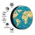 thumbnail image 4 of Susaid World Map With Landmarks Print Tire Covers,Waterproof Anti-UV Snow Sun Rain Tire Covers for RV,Truck, SUV, Trailer, Camper-14 inch, 4 of 6