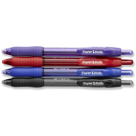 (2 pack) (2 Pack) Paper Mate Profile Retractable Ballpoint Pens, Bold (1.4mm), Assorted Colors, 4 Count