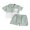 A# Green, variant on Springcmy Toddler Kids Baby Boys Cotton Linen Clothes Set Short Sleeve Button Down Shirt Top and Shorts 2Pcs Summer Outfit Army Green 3-4 Years
