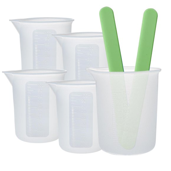 Accurate Scale Silicone Measuring Cups High Hardness Stirring Rods Sticks Diy-fg