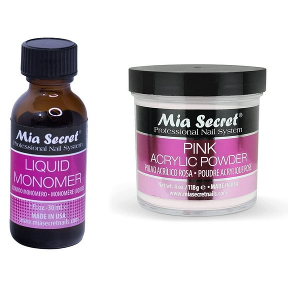 Mia Secret Liquid Monomer 1 oz and Pink Powder 4 oz