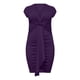 thumbnail image 3 of Gibobby Vestido corto casual para mujer Vestido cruzado asimétrico con cuello en V a la moda para mujer de talla grande(Morado,XL), 3 of 5