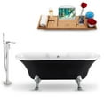 thumbnail image 3 of Tub, Faucet and Tray Set Streamline 68" Clawfoot NH103CH-GLD-140, 3 of 5