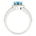 thumbnail image 4 of 1.49 ct Heart Cut Simulated Turquoise Halo Engagement Ring for Women in 18K White Gold, 4 of 5
