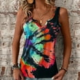 thumbnail image 4 of Birdeem Womens Printed and Painted V-Neck Open Sleeveless Floral Print Top, 4 of 8
