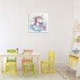 thumbnail image 3 of Stupell Industries Contemporary Cute Happy Unicorn & Rainbow Canvas Art, 17 x 17, by Creative Studio, 3 of 8