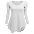 thumbnail image 1 of CHOK Tunique Longue à Manches Longues Col en V pour Femmes Robe T-Shirt, 1 of 3