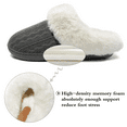 thumbnail image 3 of NeedBo Women's Slipper Memory Foam Fluffy Soft Warm Slip On House Shoes, Anti-Skid Cozy Plush for Indoor Outdoor Size 10-11, Grey, 3 of 6