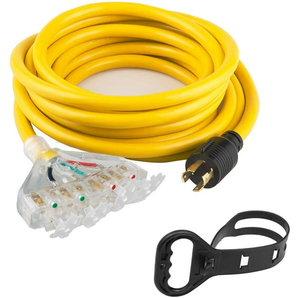 Yodotek 25 Feet Heavy Duty Generator Adaptor Extension Cord Locking Cord Nema L14 30p Four 5 20r 4 Prong 10 Gauge Flexible Generator Cable Generator Power Cord 125 250v 30amp 7500 Watts Walmart Com Walmart Com