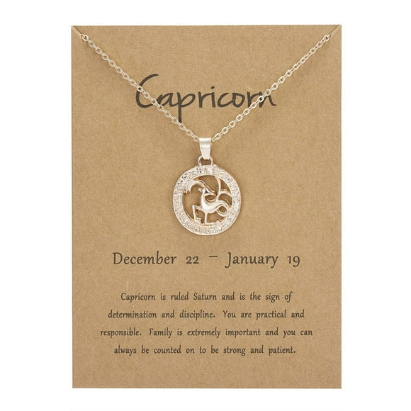 UP to 65% Off SMihono Necklaces for Women Twelve Constellation Pendant Elegant Gold Tone Chain Necklaces Letter Horoscope