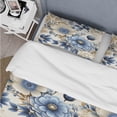 thumbnail image 4 of Designart "Blue Harmony Bouquet In Classic Style" Floral Bedding Covert Set - Cottage Bed Set With 2 Shams, 4 of 5