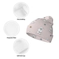 thumbnail image 3 of Pofeuu Cute Poodle Dog Print Beanie Hat for Men Women Knit Winter Hat Warm Cuffed Skull Beanie Slouchy Soft Unisex, 3 of 6
