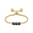 thumbnail image 2 of Angara Natural 0.15 Ct. Blue Sapphire Stackable Ring in 14K Yellow Gold for Women (Ring Size: 3), 2 of 9