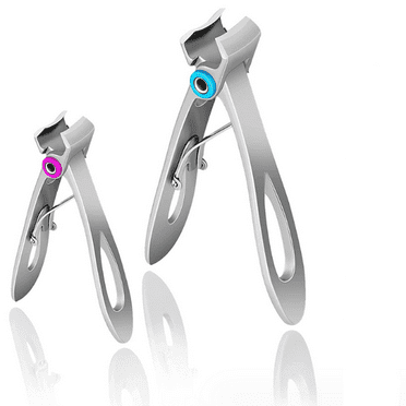 FACEGA Nail Clippers,Ergonomic Toenail Clippers,Travel Nail Kit,Thick Nail Busters， 2-Pack