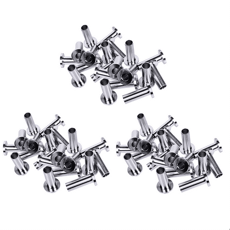 

60Pcs Stainless Steel Protector Sleeves Protective Sleeves Grommet Kit for 1/8Inch Wire Rope Cable Railing