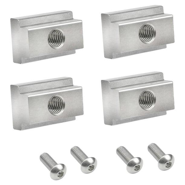 Juego De Tuercas Con Ranura En T De Acero Inoxidable, Juego De Tornillos Y Tuercas De Rosca De 44628 Pulgadas-16, 4 Pares De Herramientas De Fijación De Coche Para Toyota Fit Para Tacoma Fit Para Eigraketly VI004483-00