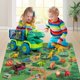 thumbnail image 4 of TEMI Dinosaur Truck Toys para niños de 3 a 5 años, camión transportador de coche de transporte de tiranosaurio con 8 figuras de dinosaurio, tapete de juego de actividades, huevos de dinosaurio, juego, 4 of 4