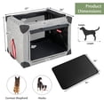 thumbnail image 2 of Gymax 37 in Portable Folding Dog Crate w/ Mesh Mat & Locking Zippers for Cat Carrier Use, 2 of 10
