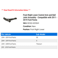 thumbnail image 2 of Front Right Lower Control Arm and Ball Joint Assembly - Compatible with 2011 - 2019 Ford Fiesta 2012 2013 2014 2015 2016 2017 2018, 2 of 2