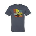 thumbnail image 2 of Ford Free Wheelin 1978 Bronco Classic Rasta 70s | Mens Cars and Trucks Graphic T-Shirt, Vintage Heather Blue, Small, 2 of 4