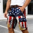 thumbnail image 2 of CONZONE 4Th Of July Mens Cargo Shorts Elastic Waist Drawstring Independence Day Shorts for Men Patriotic Usa Star Striped Graphic Lightweight Loose Fit America Vintage Shorts With Pockets, 2 of 5