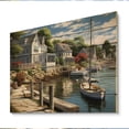 thumbnail image 2 of Designart "Connecticut s Port Charm Coastal Gem" Connecticut Print on Natural Pine Wood, 2 of 5