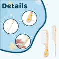 thumbnail image 2 of Cute Hair Comb Set, 4 Pcs Toddler Hair Brush Plastic Fine Tooth Rat Tail Combs Detangling Comb for Women Girls All Hairs Types Long Short Wet Dry Curly Straight (Yellow, Blue), 2 of 4