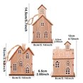 thumbnail image 3 of Danhjin Christmas Village Houses Set, LED Luminescent Small House With Small Wooden House for Christmas Display, Home Holiday Mantel Decorations, 3 of 9