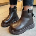 thumbnail image 2 of Toddler Boots,Girls Ankle Boots Stylish Short Boots Comfort Casual Kids Footwear,Toddler Boy Boots,Z02 Brown,8-9 Years, 2 of 9