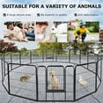 thumbnail image 7 of Heavy Duty Pet Playpen 16 Panels 40" Folding Metal Dog Exercise Pen Extra Large Indoor Outdoor Dog Fence with Door Dog Crate Cage Kennel Pet Enclosure for Small-Large Animal, 7 of 7