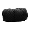 thumbnail image 4 of Hilo grueso, hilo voluminoso, longitud de 43,74 yardas, hilo de punto para brazo, hilo Jumbo para cestas, bufanda, alfombra, almohada, macramé Negro, 4 of 8