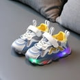 thumbnail image 2 of Otqutp Sport Shoes for Boys Autumn Spring Children Shoes Kids Light Shoes Sneakers Boys Girls Soft Sole Breathable Glow Baby Sports Mesh LED, 2 of 3