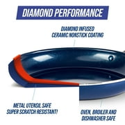 Blue Diamond 11″ Ceramic Nonstick Griddle – Toxin-Free, Dishwasher, Oven, and Metal Utensil Safe