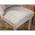 thumbnail image 3 of Rhomtree Glam Wood Dining Side Chairs, Beige (Set of 6), 3 of 9