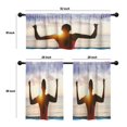 thumbnail image 4 of LALILO Kitchen Curtains and Valances Set of 3 36" Fitness Window Treatment Tiers for Window Decor, 4 of 5