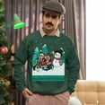 thumbnail image 5 of Ugly Christmas Sweater, Xmas Holiday Mens Womens, Funny Santa Sweatshirt, Funny Santa Riding Motobike Ugly Christmas Sweater, 5 of 5