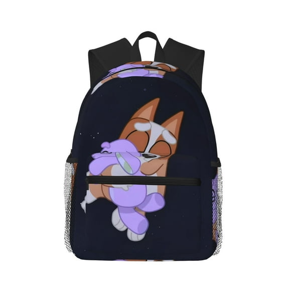 Kowoue Bluey Pattern Casual Backpack – School Backpack Lightweight & Ergonomic Design, Water-Resistant, Spacious & Comfortable, Travel