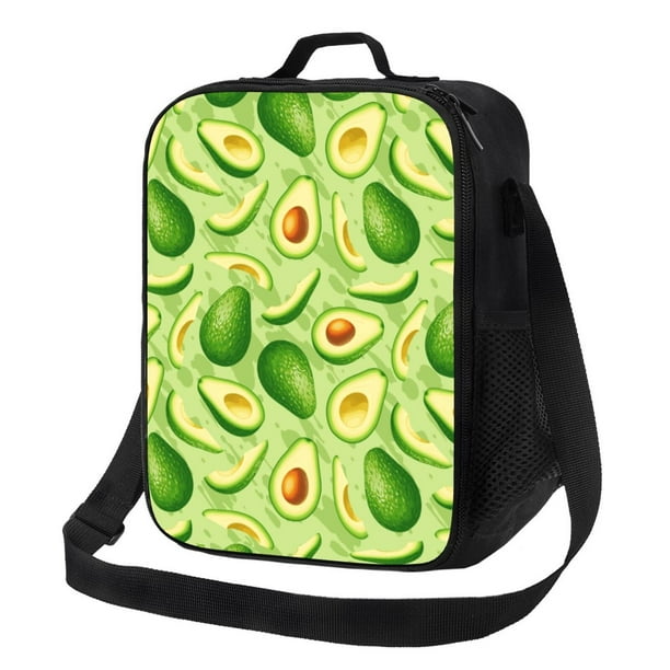 Disketp Green Avocado Bolsa Térmica Estampada para Almuerzo, Lonchera para Hombres y Mujeres Adultos