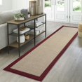 thumbnail image 3 of (2 pack) Mainstays Farmhouse Faux Sisal Olefin Red Border Indoor Hallway Runner Rug, 2'6"x10', 3 of 9