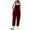 Burgundy, variant on Wyobmus Women Cotton Linen Rompers Casual Loose Sleeveless Bib Pants Straps Adjustable Overalls Baggy Wide Leg Jumpsuits With Pockets Khaki