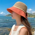 thumbnail image 7 of YFPWM Womens Beach Sun Hat Travel Summer Hat Beach Hat Sun Hat Bow Fisherman Hat Watermelon Red One Size, 7 of 7