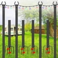 thumbnail image 3 of Posas de Luz de Cuerda de metal, Compacto ESTABLE 2 Colocados de Alta Resistencia Al Aire Libre Politres de Luz de Cuerda de Metal Hierro para Patio Trasero, 3 of 7