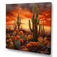 thumbnail image 2 of Designart "Metallic Nevada Cactus" Cactus Canvas Art Print, 2 of 7