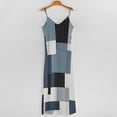 thumbnail image 5 of Beige And Black And Blue Squares Sleeveless Dress Dresses Women Summer Women's Summer Clothing, 5 of 9