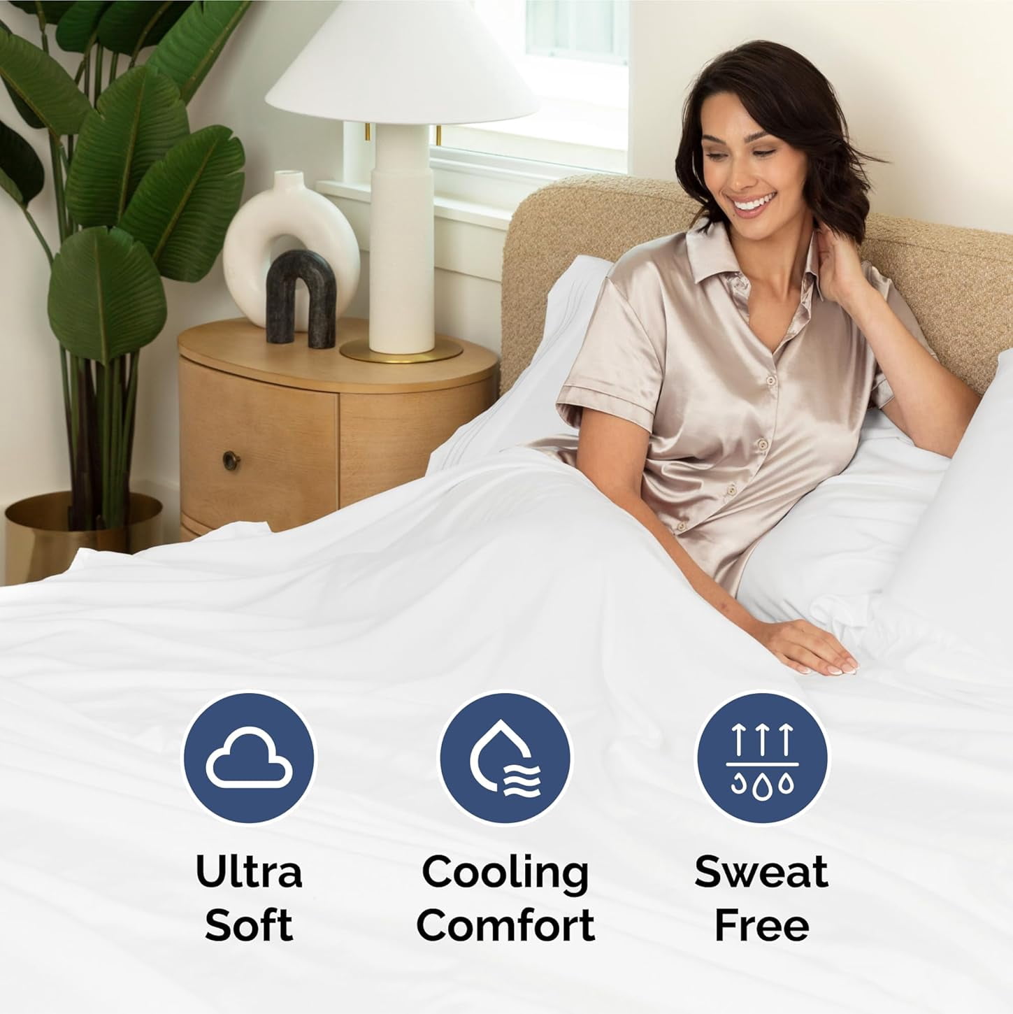 450 TC 3 Piece Duvet Cover Set Organic Cotton with Zipper Closure & Corner Ties Soft & Comfy Breathable Hotel Quality [ OverSize King (98" x 120") Inches, White Stripe ]