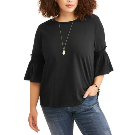 Moral Fiber Junior's Plus Bell Sleeve To