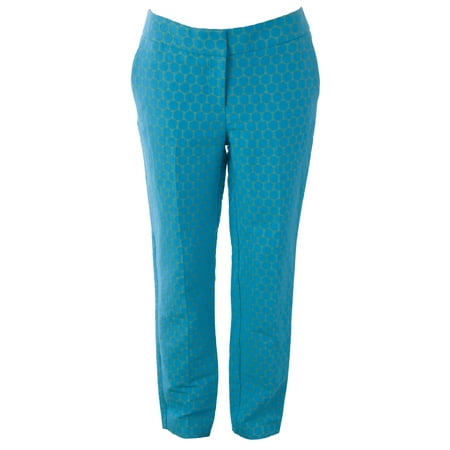 Boden Bootcut Trousers - BODEN Women's Circles Bistro Crop Trousers US Sz 4L Blue/Green